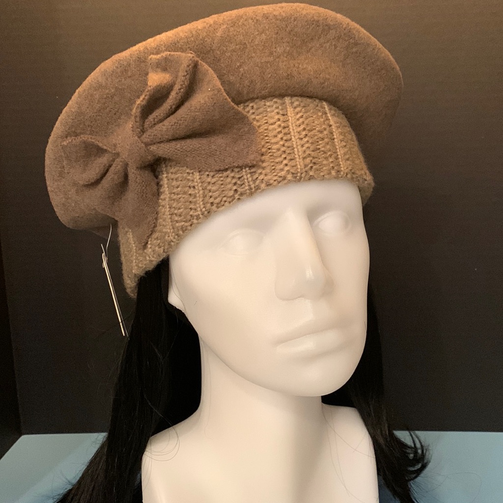 Forbusite Soft Mocha Hat With Bow